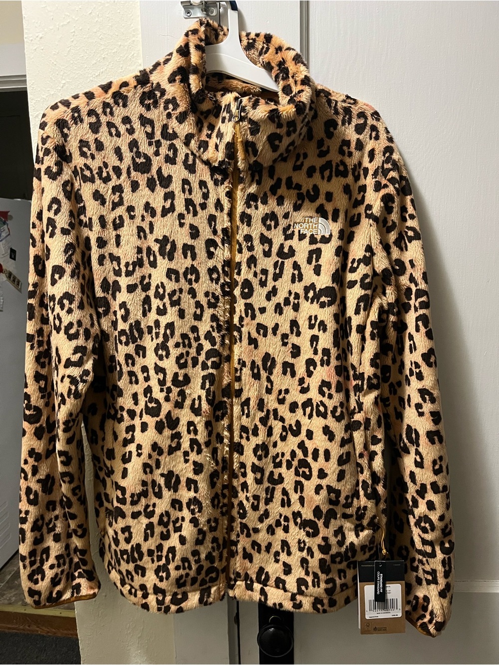 The North Face Women’s Leopard Print Fleece Jacket - Tan & Black